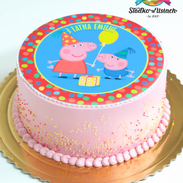 LM6 - tort urodzinowy, na urodziny, dla dzieci, klasyczny, last minute, świnka peppa