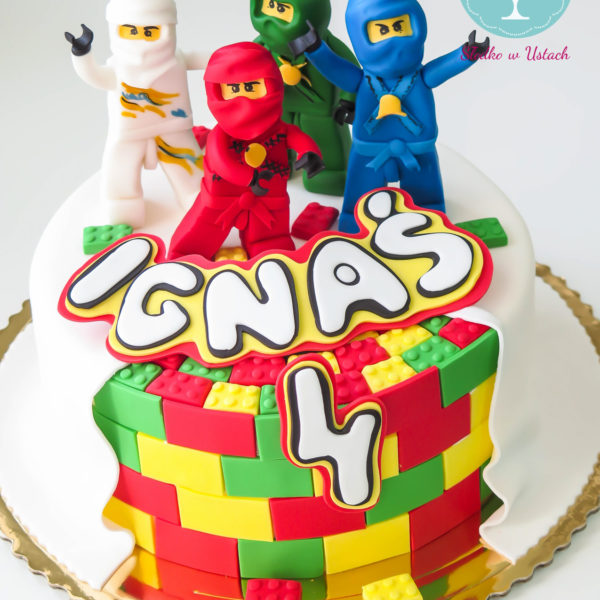 U122 - tort urodzinowy, na urodziny, dla dzieci, artystyczny, lego, ninjago, warszawa