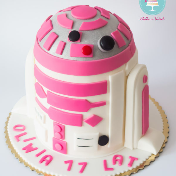 U194 - tort urodzinowy, na urodziny, dla dzieci, artystyczny, star wars, gwiezdne wojny, r2d2, warszawa, z dostawą,
