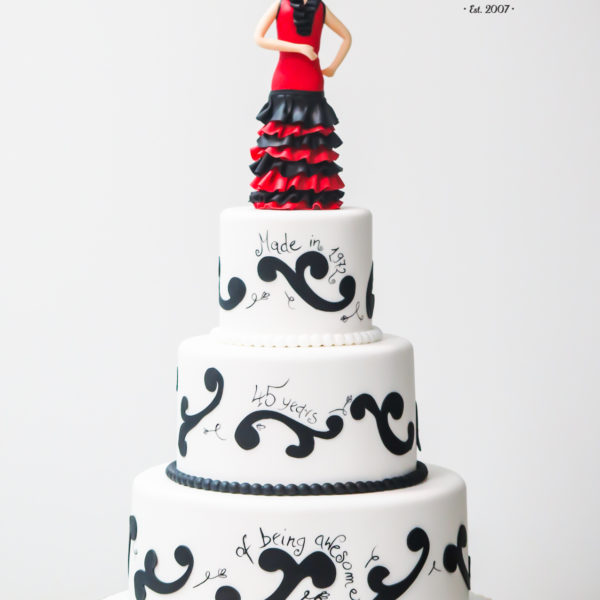 U305 - tort urodzinowy, na urodziny, artystyczny, kobiecy, hobby, pasja , dla kobiety, warszawa, taniec, flamenco, konstancin jeziorna