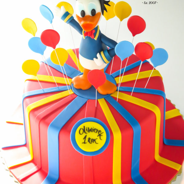 U307 - tort urodzinowy, na urodziny, dla dzieci, artystyczny, kaczor, donald, konstancin jeziorna, warszawa