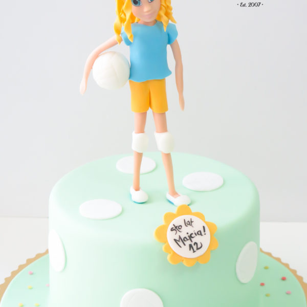 U316 - tort urodzinowy, na urodziny, hobby, pasja, artystyczny, siatkówka, sport, dla dziewczynki, siatkarka