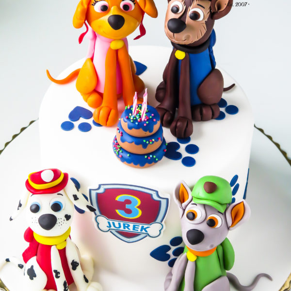 U382 - tort urodzinowy, na urodziny, dla dzieci, artystyczny, psi patrol, warszawa,